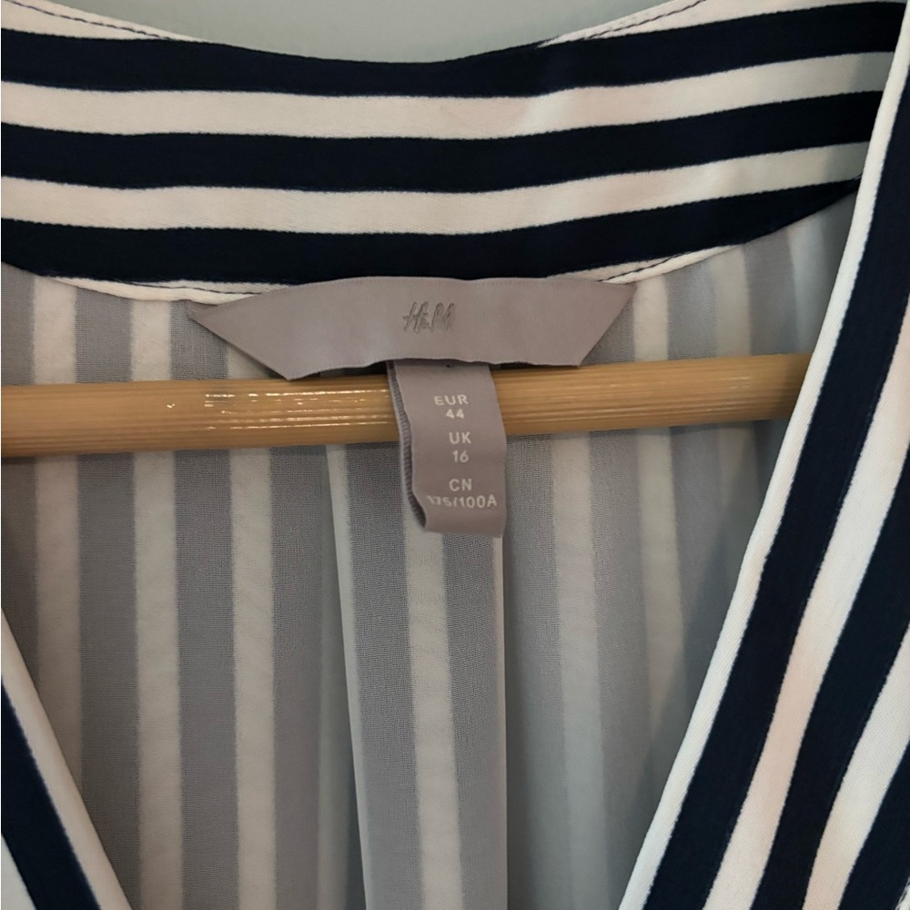 H&M Striped dress with tie belt